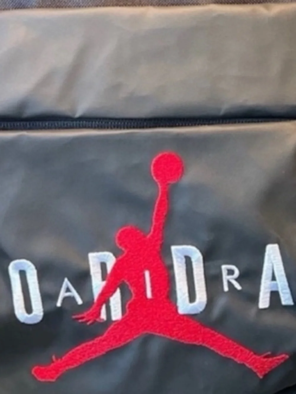 NEW Nike Air Jordan Bag Jump Man Embroidered Backpack 15” Black Red CASE 9A0408